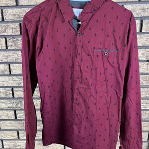 Craft and flow flower pattern button down‎ long sleeve